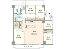 【千葉県/市川市鬼高】ルネ市川中山マンション 間取り図
