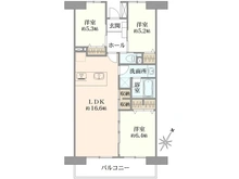 【千葉県/市川市原木】原木中山ファミールハイツ 2号館 間取り図