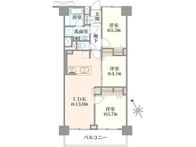 【千葉県/市川市塩焼】行徳ハイム 弐号棟 間取り図