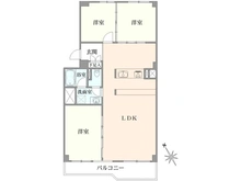【千葉県/市川市南大野】市川グリーンハイツ A棟 間取り図