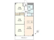 【千葉県/市川市鬼高】マンションニュー中山 間取り図