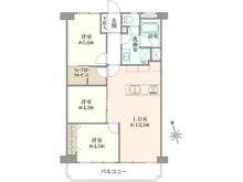 【千葉県/市川市鬼高】マンションニュー中山 B棟 間取り図