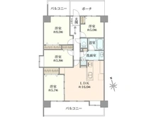【千葉県/市川市鬼高】パルコート市川 間取り図
