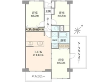 【千葉県/市川市幸】サザンコーポラス A棟 間取り図