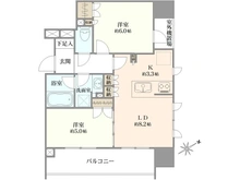 【東京都/中央区新富】ライオンズ東銀座レジデンス 間取り図