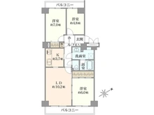 【千葉県/市川市鬼高】コスモ市川パサージュ 間取り図