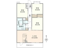 【千葉県/船橋市前原西】ベルシャトゥ津田沼 間取り図