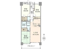 【千葉県/市川市田尻】クレストフォルム市川南グランステージ 間取り図