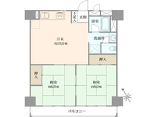 【千葉県/市川市湊新田】行徳第二アクウエリヤスハイツ 間取り図