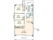 【千葉県/船橋市習志野台】ペルル習志野台ハウスII 間取り図