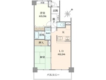 【千葉県/市川市広尾】ダイアパレス広尾公園 間取り図