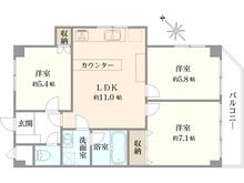 【千葉県/市川市市川】クレール市川 間取り図