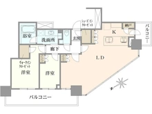 【東京都/港区海岸】ブリリアタワー浜離宮 間取り図