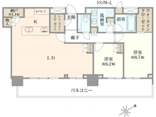 【東京都/港区海岸】ブリリアタワー浜離宮 間取り図