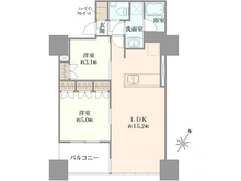 【東京都/港区海岸】ローレルタワールネ浜松町 間取り図