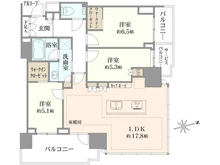 【東京都/港区芝浦】プラウドタワー芝浦 間取り図