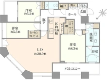【東京都/港区芝浦】芝浦アイランドケープタワー 間取り図