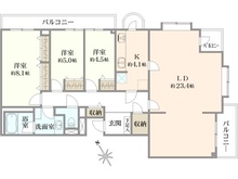 【東京都/目黒区三田】パーク・ハイム目黒三田 間取り図