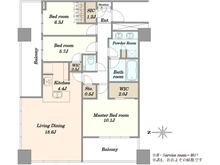 【東京都/港区浜松町】ワールドタワーレジデンス　WORLDTOWERRESIDENCE 間取り図