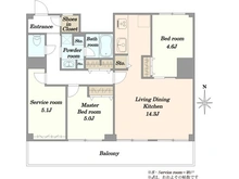 【東京都/目黒区目黒】マンション西目黒苑 間取り図