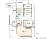 【東京都/練馬区羽沢】ウィングストリーム氷川台コート 間取り図