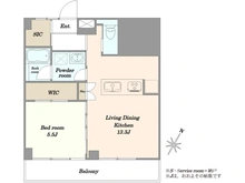 【東京都/目黒区三田】目黒マンション 間取り図