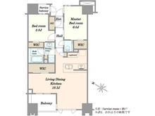 【東京都/目黒区下目黒】ザ・マジェスティコート目黒 間取り図