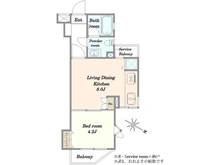 【東京都/目黒区目黒】エクセレンス目黒 間取り図