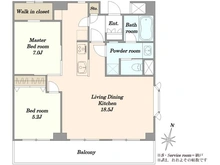 【東京都/目黒区下目黒】ドエルアルス目黒 間取り図