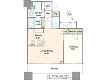 【東京都/品川区上大崎】ブリリアタワーズ目黒 サウスレジデンス 間取り図