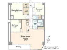 【東京都/品川区上大崎】目黒プラザ 間取り図