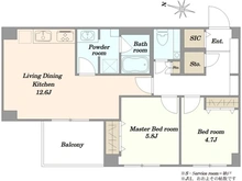 【東京都/品川区上大崎】東高目黒ペアシティ 間取り図