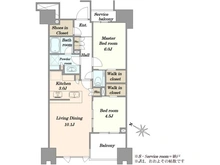 【東京都/目黒区下目黒】ザ・マジェスティコート目黒 間取り図