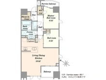 【東京都/目黒区下目黒】ザ・マジェスティコート目黒 間取り図
