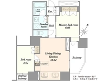 【東京都/目黒区下目黒】グランドメゾン目黒プレイス 間取り図