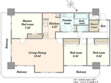 【東京都/目黒区下目黒】ハイネス目黒 間取り図