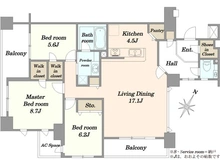 【東京都/墨田区千歳】グランドステージ両国 間取り図