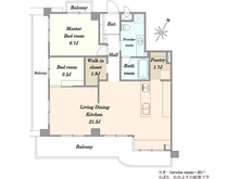 【東京都/世田谷区南烏山】アーバンヒルズ芦花公園 間取り図