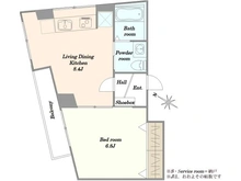 【東京都/品川区上大崎】グリーンビュー白金 間取り図