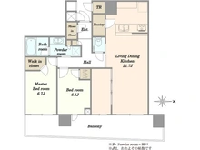 【東京都/中央区晴海】パークタワー晴海 間取り図