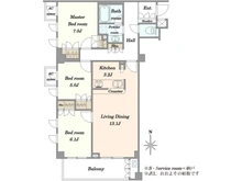 【東京都/目黒区下目黒】ジェイパーク目黒III林試の森 間取り図