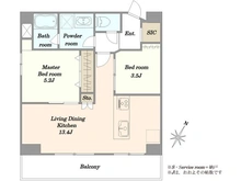 【東京都/目黒区下目黒】目黒サンライズマンション 間取り図