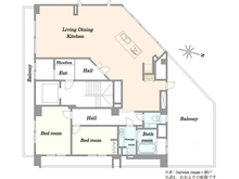 【東京都/世田谷区駒沢】駒沢マンション 間取り図