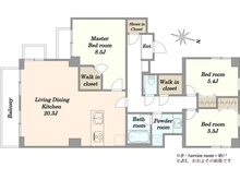 【東京都/品川区上大崎】ストークマンション目黒 間取り図