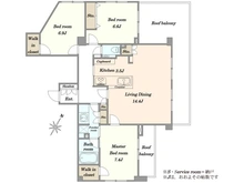 【東京都/目黒区目黒】サンクタスガーデン目黒 間取り図