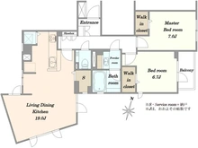 【東京都/目黒区下目黒】コスモセシオン目黒 間取り図