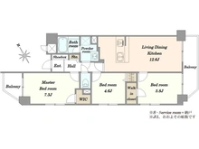 【東京都/中野区江古田】藤和シティコープ中野沼袋 間取り図