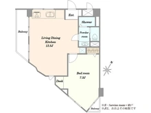 【東京都/目黒区目黒】第二目黒コーポビアネーズ 間取り図