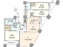 【東京都/目黒区上目黒】中目黒アトラスタワー 間取り図