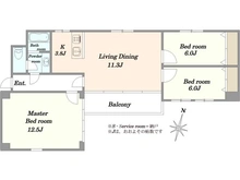 【東京都/品川区東五反田】ニューフジマンション 間取り図